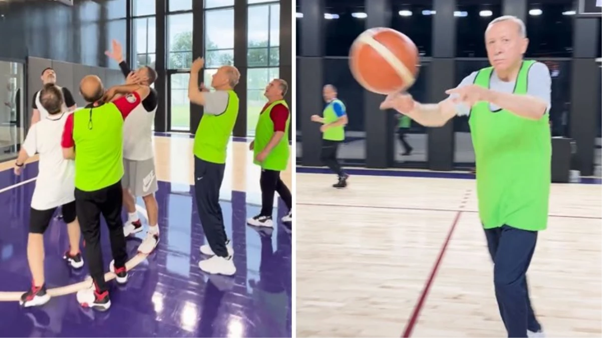 Basketbol maçına Cumhurbaşkanı Erdoğan’ın görüntüsü damga vurdu