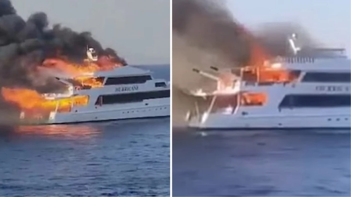 Kızıldeniz’de tur teknesi alev alev yandı: 3 İngiliz turist kayıp