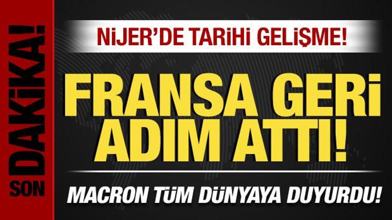 Nijer’de tarihi gelişme! Fransa geri adım attı! Macron tüm dünyaya duyurdu…
