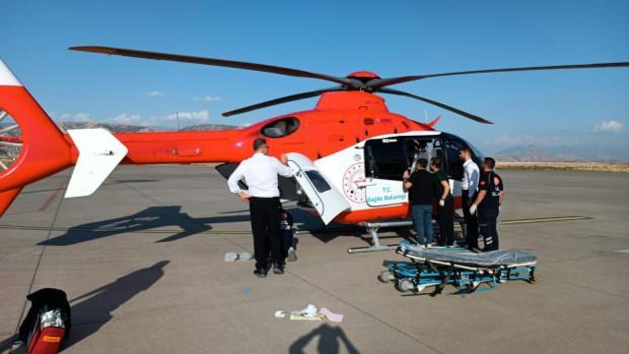 4. kattan düşen Baran, ambulans helikopterle Şırnak’tan Diyarbakır’a sevk edildi