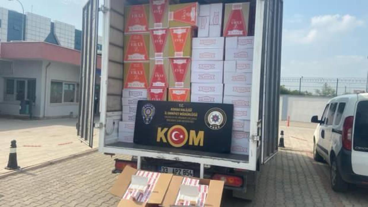 Adana’da kaçak 4 milyon 60 bin makaron ele geçirildi