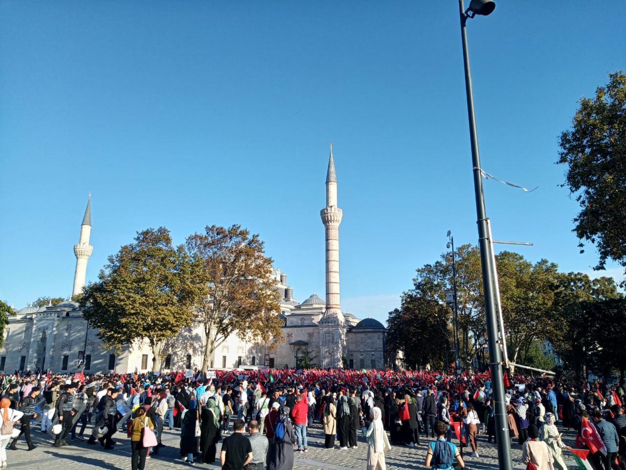 İstanbul'da 'Büyük Filistin Yürüyüşü'