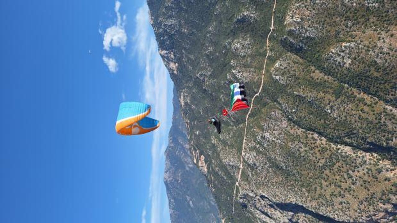 İstanbul Bay-Kuşlar ekibinden Filistin’e destek uçuşu