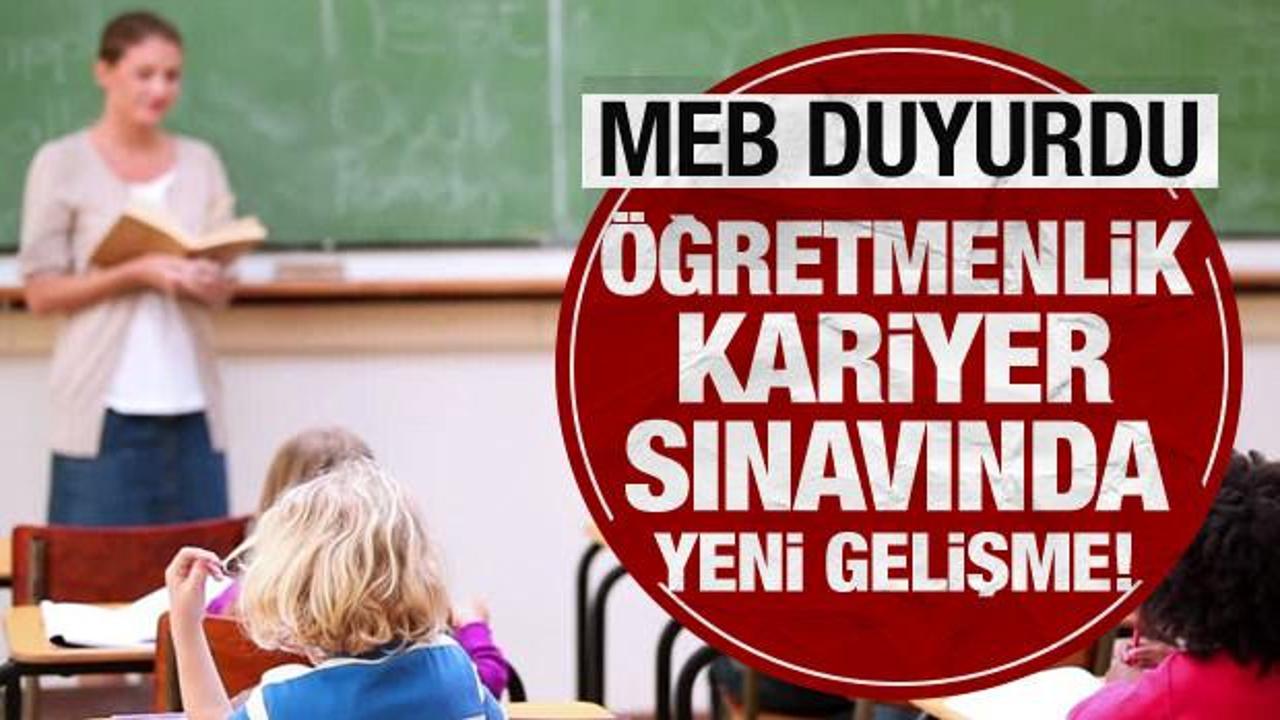 Son Dakika: Öğretmenlik kariyer sınavı 19 Kasım’da çevrimiçi olarak yapılacak!