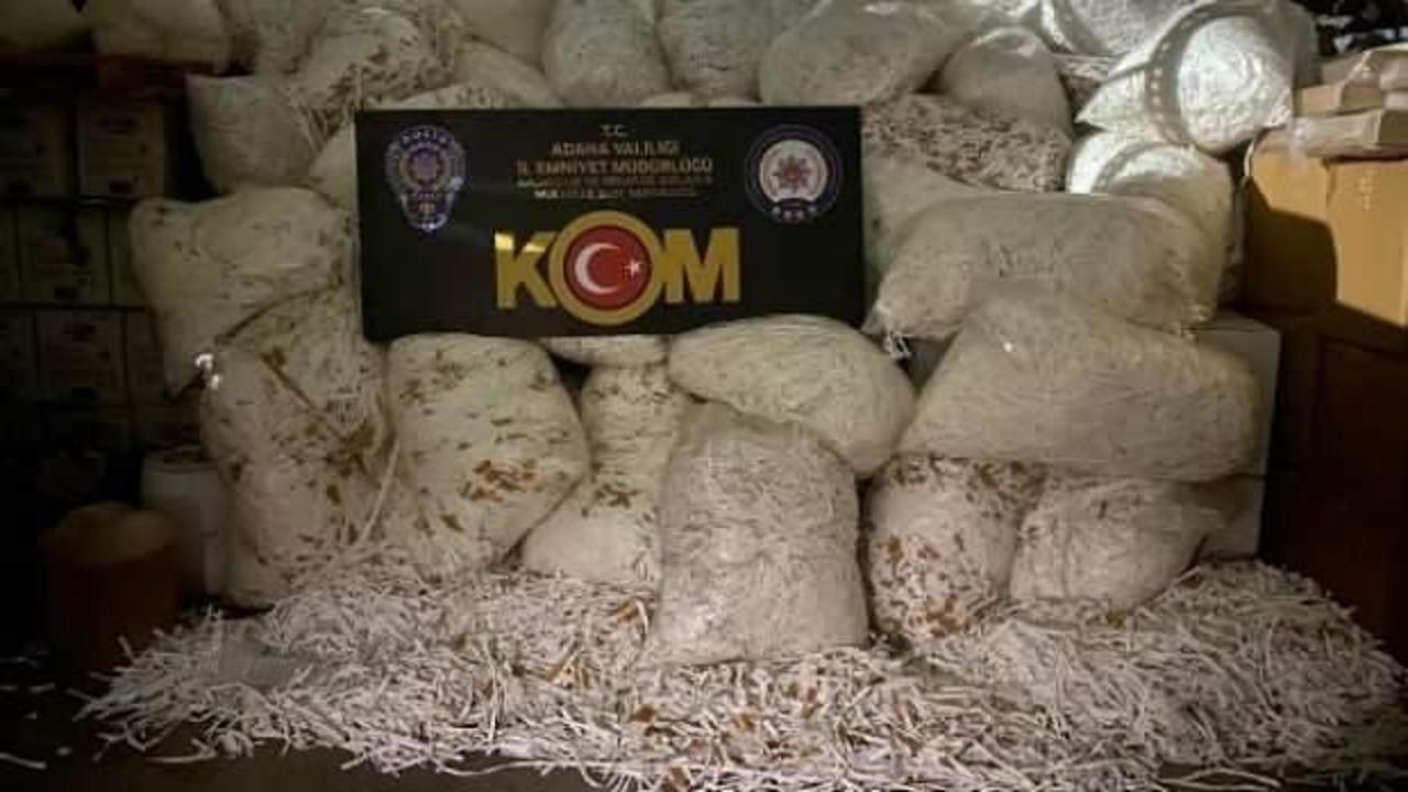 Adana’da 112,5 milyon kaçak makaron ele geçirildi; 1 tutuklama