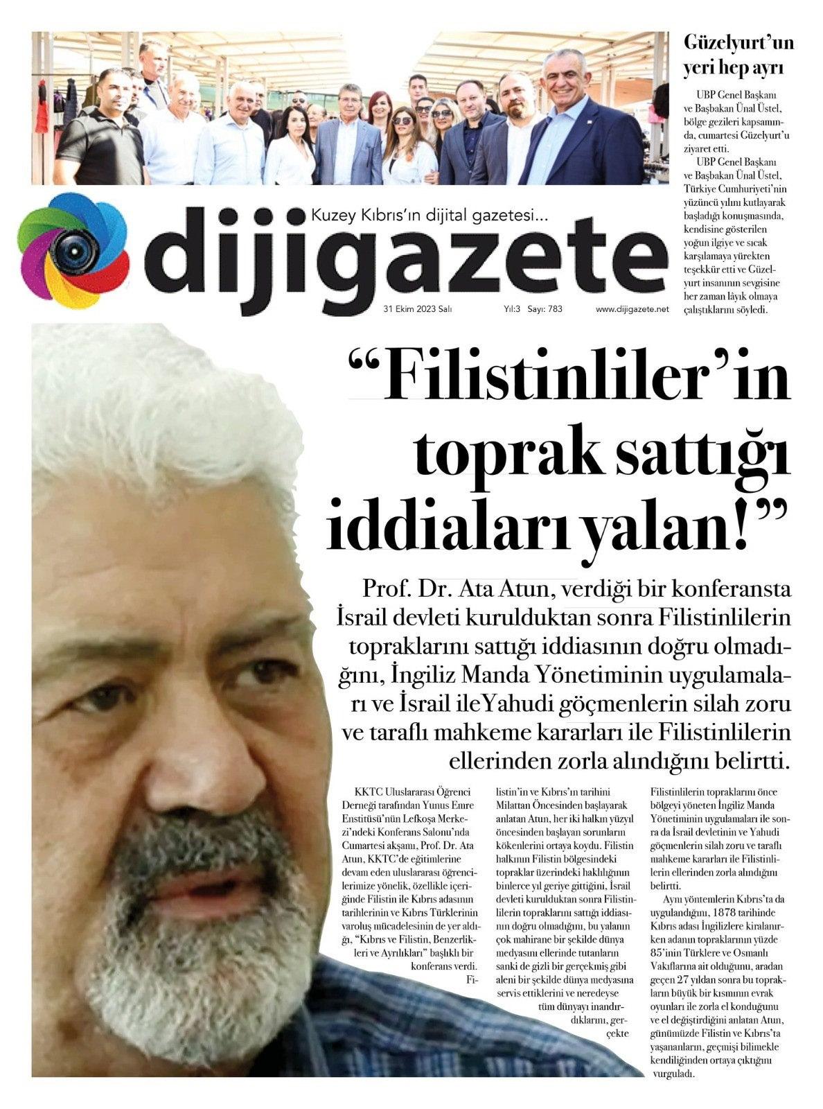 Prof. Dr. Ata Atun: Filistinlilerin toprak sattığı iddiası yalan