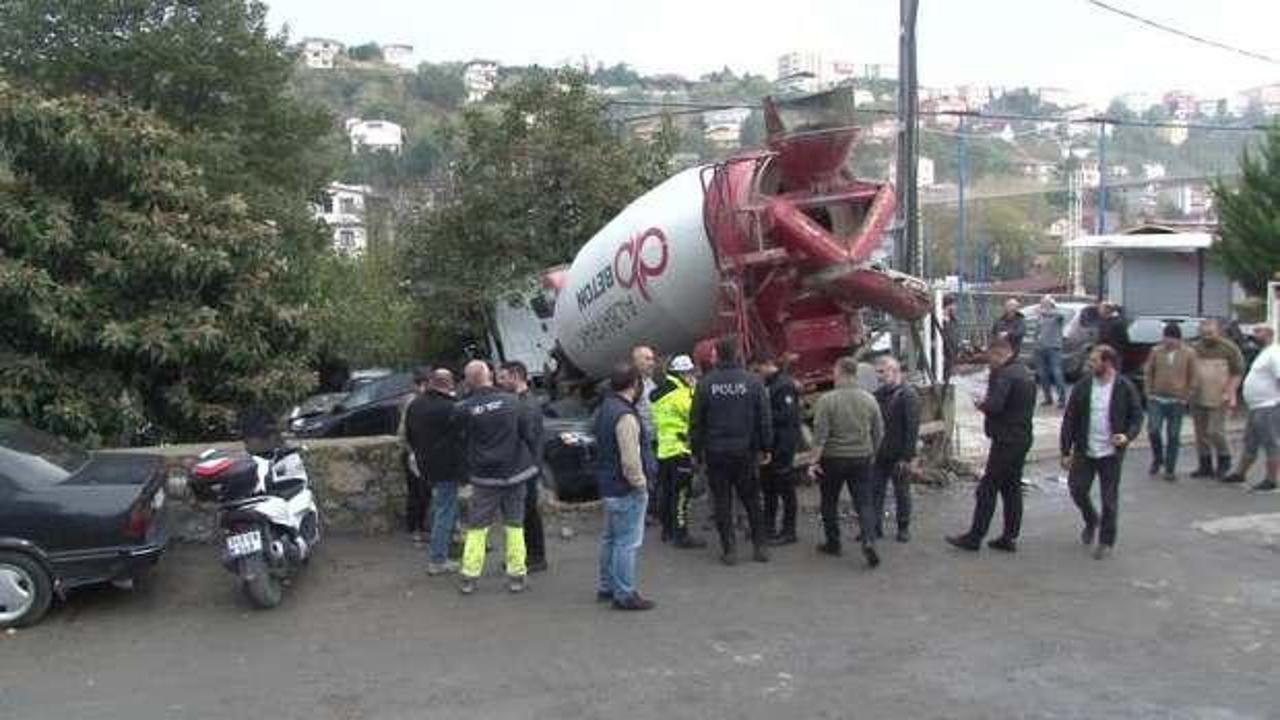 İstanbul’da beton mikseri 7 aracı ezdi