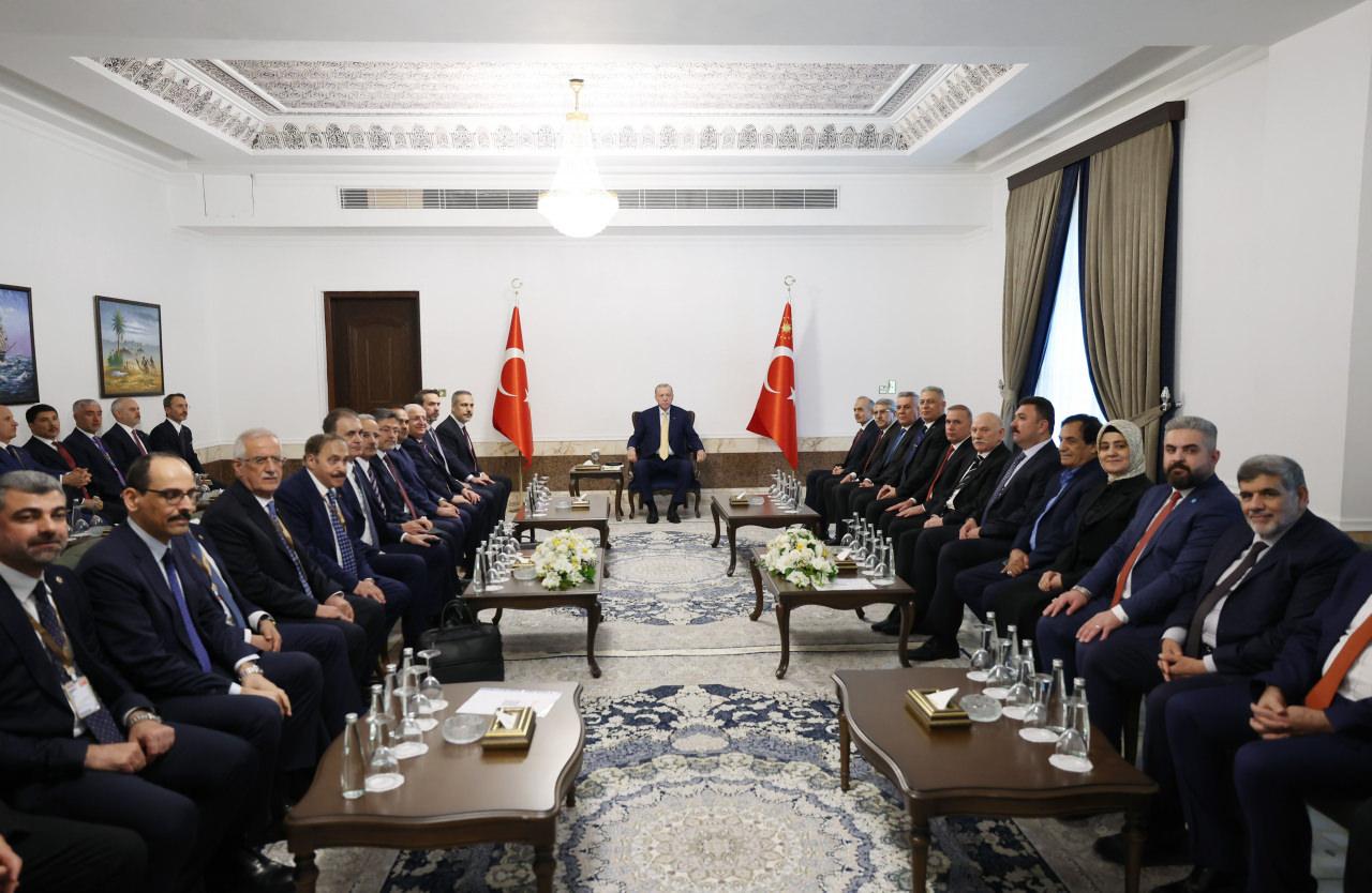 Cumhurbaşkanı Erdoğan, Irak Türkmen ve Sünni toplumu temsilcilerini kabul etti