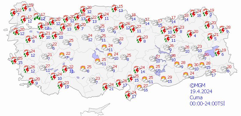 Harita paylaşıldı! Meteorolojiden çok sayıda il için uyarı