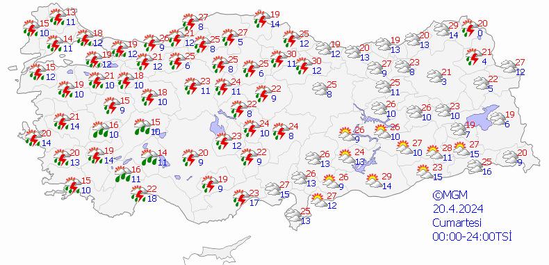 Harita paylaşıldı! Meteorolojiden çok sayıda il için uyarı