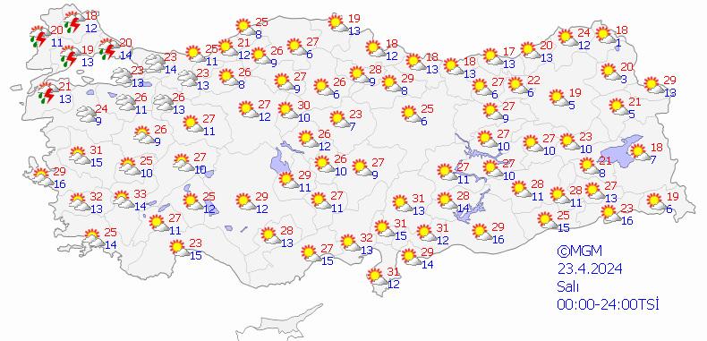 Harita paylaşıldı! Meteorolojiden çok sayıda il için uyarı