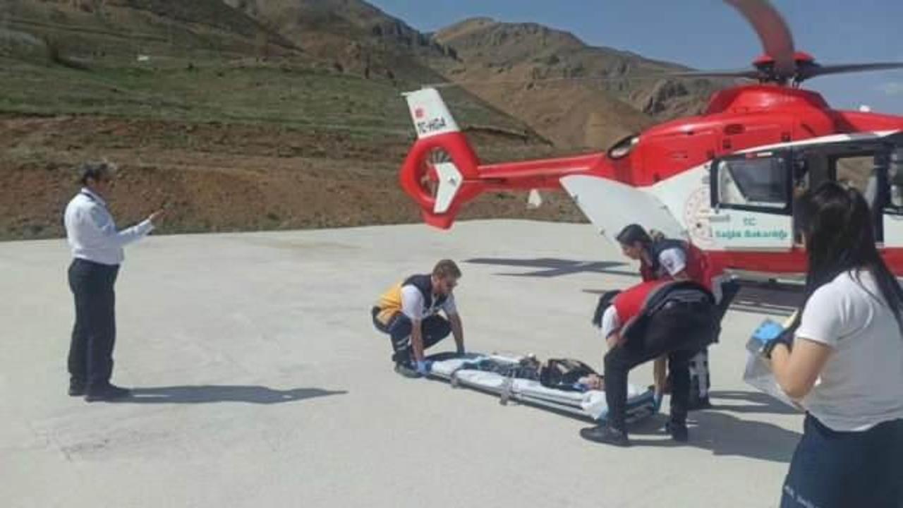 Ambulans helikopter 11 yaşındaki çocuk için havalandı