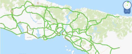 İstanbul'da trafik yoğunluğu yüzde 10'un altına düştü