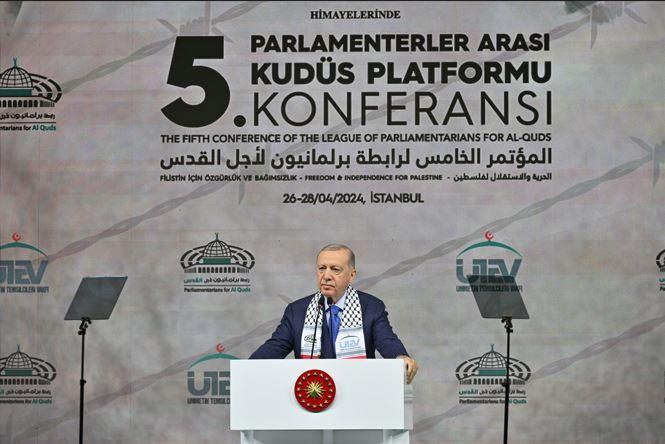 Cumhurbaşkanı Erdoğan: Kudüs'ü savunmak insanlığı savunmaktır