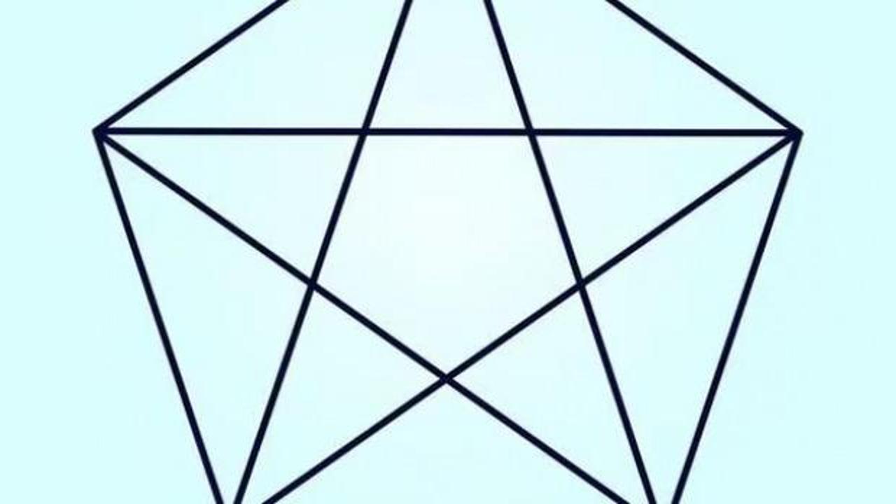 Yüksek görsel beceri ister: Resimde kaç tane üçgen olduğunu 30 saniye içerisinde bulabilir misiniz?