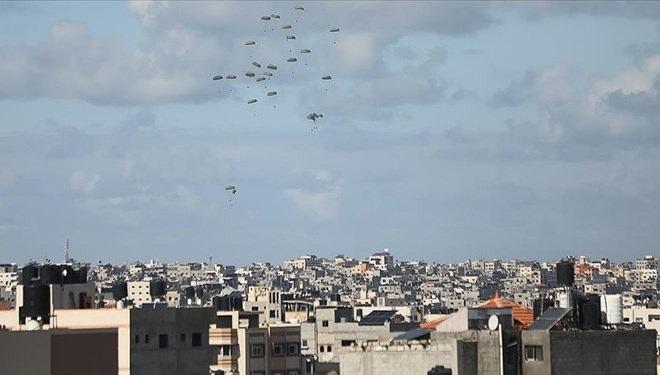 Gazze'ye havadan bırakılan yardım paraşütleri açılmadı! Çok sayıda ölü ve yaralı var