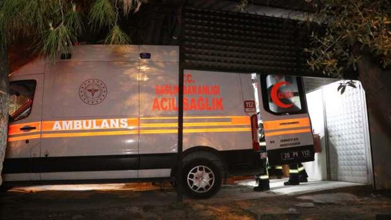 Ambulansta oksijen tüpünden sızan gaz parladı