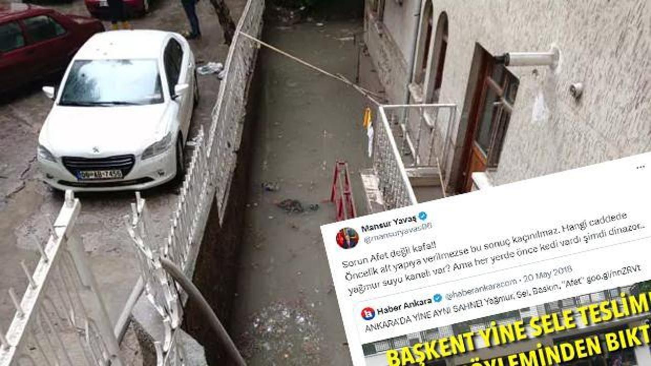 ‘Sorun afet mi kafa mı?’ Ankara’yı sel götürdü Mansur Yavaş suskunluğa büründü