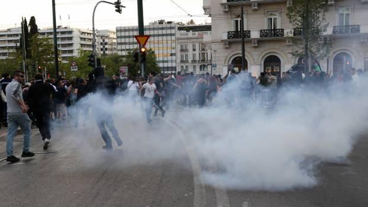 Yunanistan’da Filistin destekçilerine biber gazıyla müdahale!